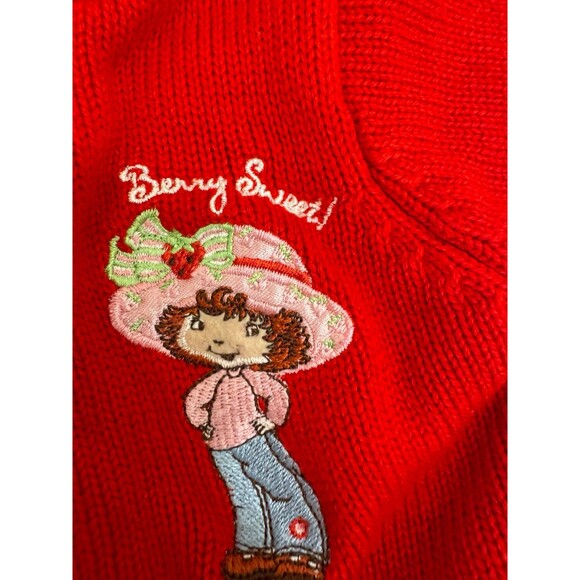 Vintage Strawberry Shortcake Toddler Girl’s 2T Sweater Sweatshirt Cardigan - Picture 6 of 9